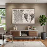 Custom Name Memorial Angel Tribute Decor - Personalized Poster
