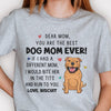 Thank You For Being My Mom - Mother's Day Gifts, Gift For Dog Mom, Personalized Unisex T-shirt, Hoodie