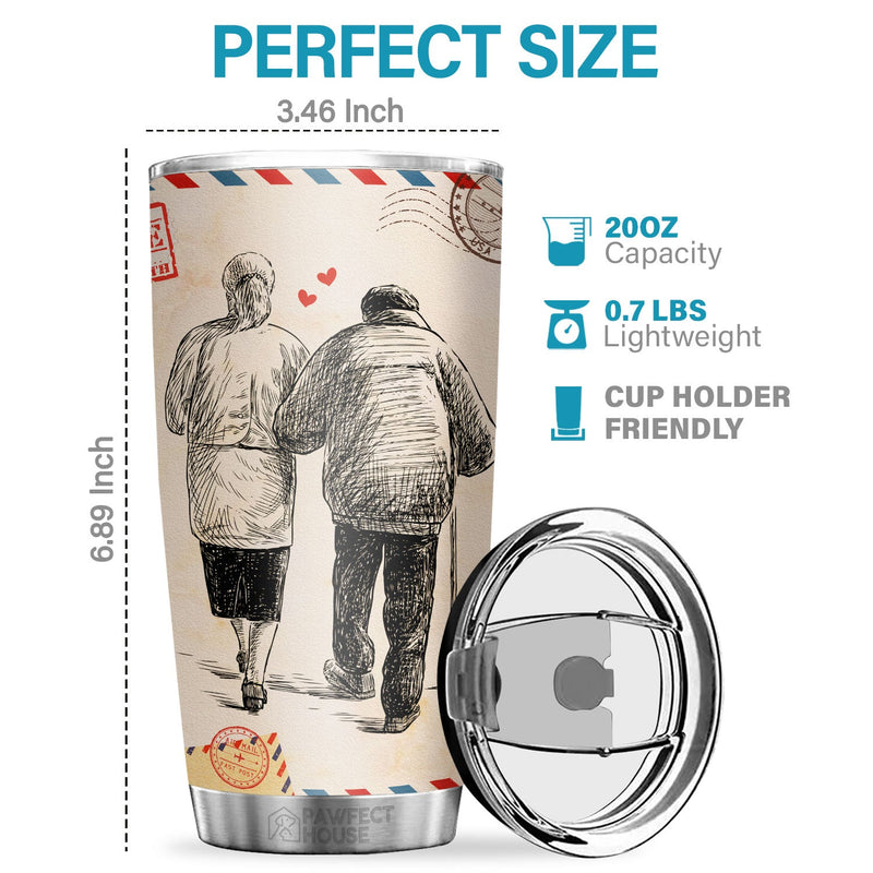 The Day I Met You I Found My Missing Piece I'm Proud To Be Yours - Tumbler - To My Wife, Gift For Wife, Anniversary, Engagement, Wedding, Marriage Gift