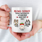 Custom Name Funny Cat Christmas Gifts for Cat Lovers - Personalized Mugs