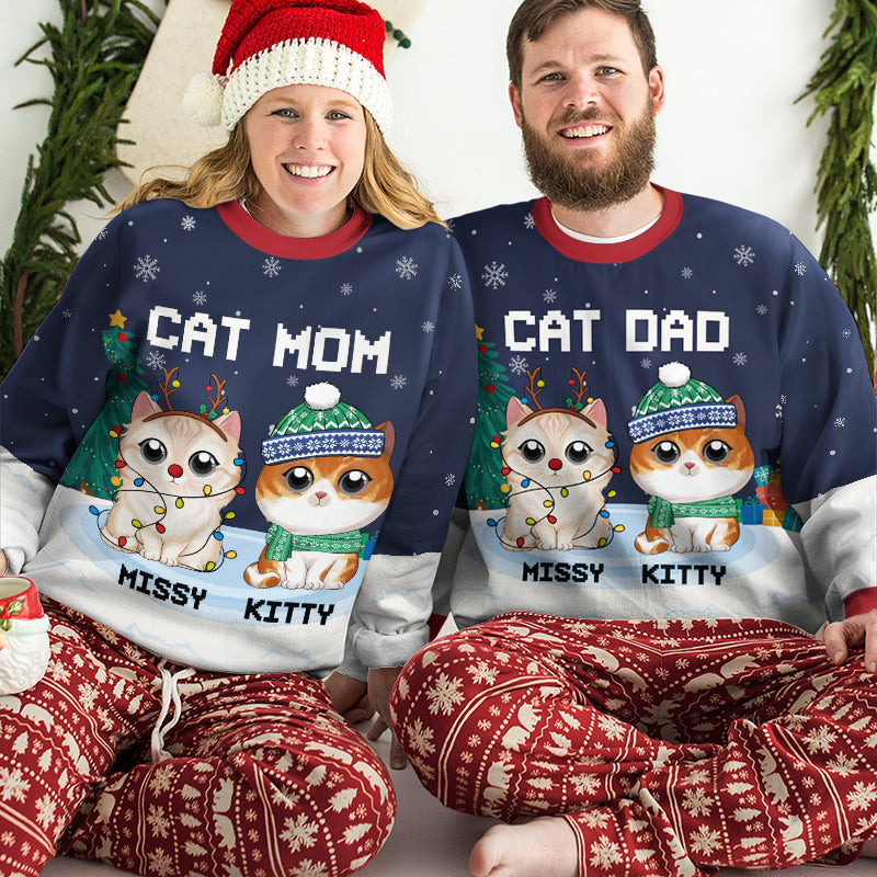 The Most Beautiful Time Of Year - Cat Personalized Custom Ugly Sweatshirt - Unisex Wool Jumper - Christmas Gift For Pet Owners, Pet Lovers