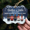 The Love Between Brother & Sister Is One Of Life's Greatest Blessings - Personalized Custom Benelux Shaped Acrylic, Wood, Aluminum Christmas Ornament - Gift For Siblings, Christmas Gift