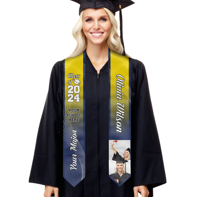 Custom Photo Graduation Gifts for Her - Personalized Stoles