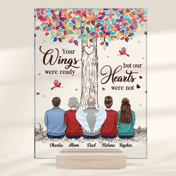 You'll Stay In Our Hearts Forever - Memorial Personalized Custom Rectangle Shaped Acrylic Plaque - Sympathy Gift, Gift For Family Members