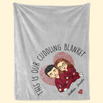 Custom Name Cuddling Couple Gifts - Personalized Blanket