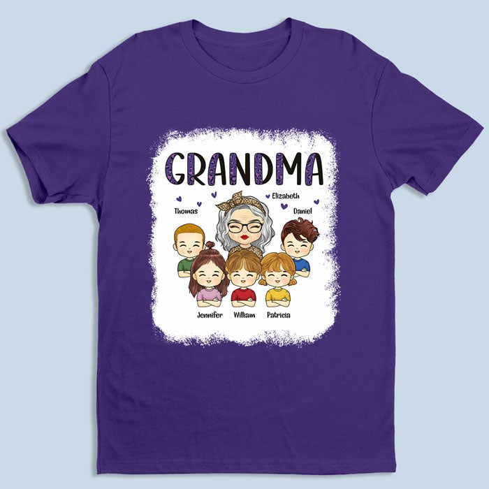 Grammy Award? Nah, I Just Need To Be My Kids' Grammy - Family Personalized Custom Fake Bleach T-Shirt - Mother's Day, Birthday Gift For Mom, Grandma