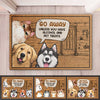 We Rule This House - Dog & Cat Personalized Custom Decorative Mat - Gift For Pet Owners, Pet Lovers
