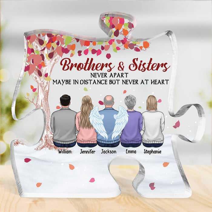 The Greatest Gift Of All - Family Personalized Custom Puzzle Shaped Acrylic Plaque - Gift For Family Members
