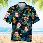 Custom Pet Photo Golden Retriever Tropical Gifts - Personalized Hawaiian Shirt