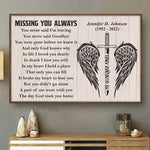 Custom Name Memorial Angel Tribute Decor - Personalized Poster