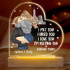 I Love You I'm Keeping You - Couple Personalized Custom Heart Shaped 3D LED Light - Gift For Husband Wife, Anniversary