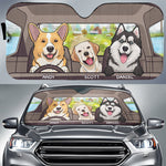 Custom Name Dog Car Gifts - Personalized Auto Sunshade