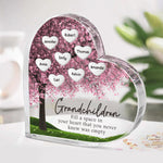Custom Name Grandchildren Gifts for Grandparents - Personalized Shaped Acrylic Plaque