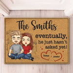 Custom Name Funny Marriage Proposal Gifts for Couples - Personalized Doormat