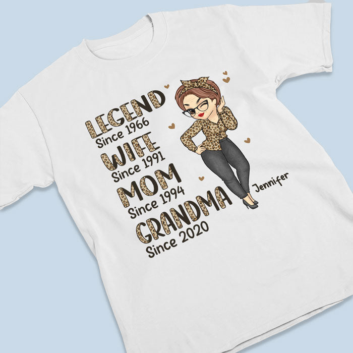 Custom Name Legend Wife Mom Grandma Gifts for Women - Personalized Apparel