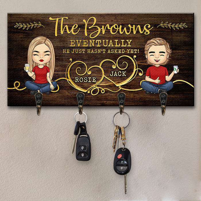 Custom Name Funny Couple Gifts - Personalized Key Holder