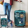 Travel Is My Therapy - Travel Personalized Custom Luggage Cover - Gift For Traveling Lovers