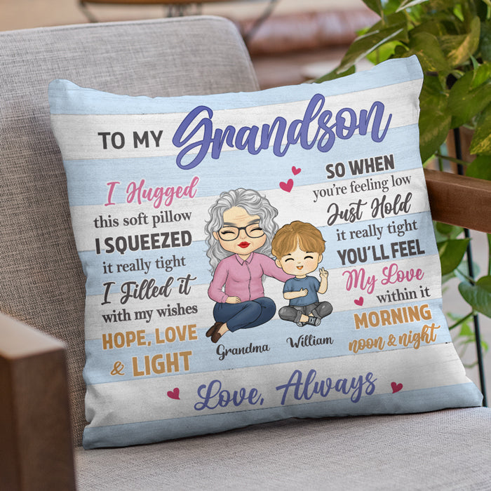 Custom Name Grandma Granddaughter Love Gifts - Personalized Pillow