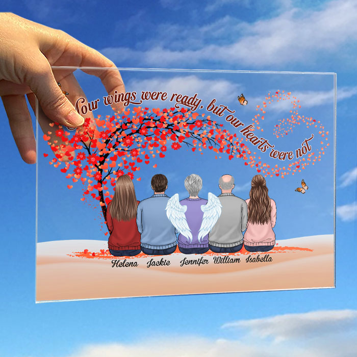 Custom Name Memorial Angel Family Gifts - Personalized Acrylic Plaque