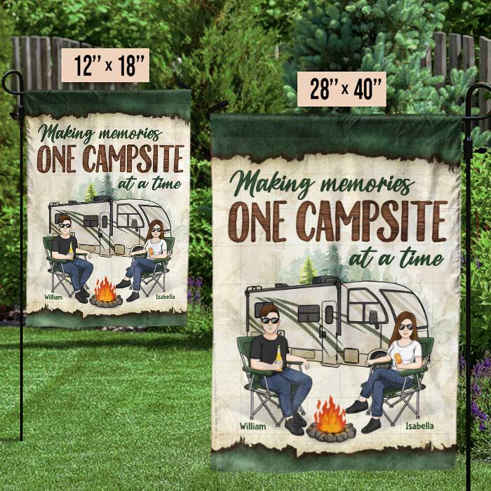 Custom Name Camping Gifts for Campers - Personalized Flag