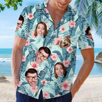 Custom Pet Photo Golden Retriever Tropical Gifts - Personalized Hawaiian Shirt