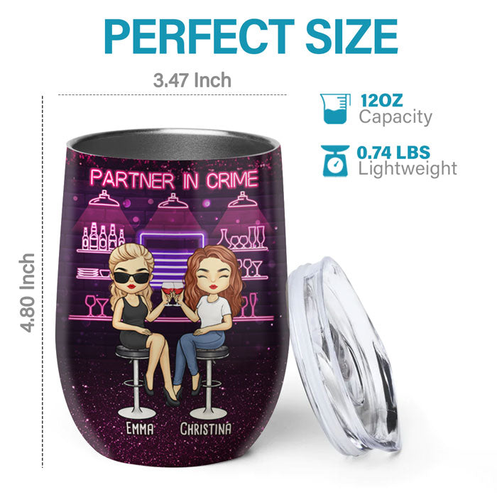 Custom Name Funny Best Friend Gifts - Personalized Wine Tumbler