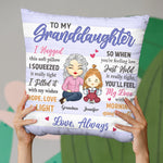 Custom Name Grandma Granddaughter Love Gifts - Personalized Pillow