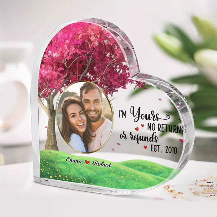 Custom Photo Anniversary Gifts for Couples - Personalized Shaped Acrylic Plaque