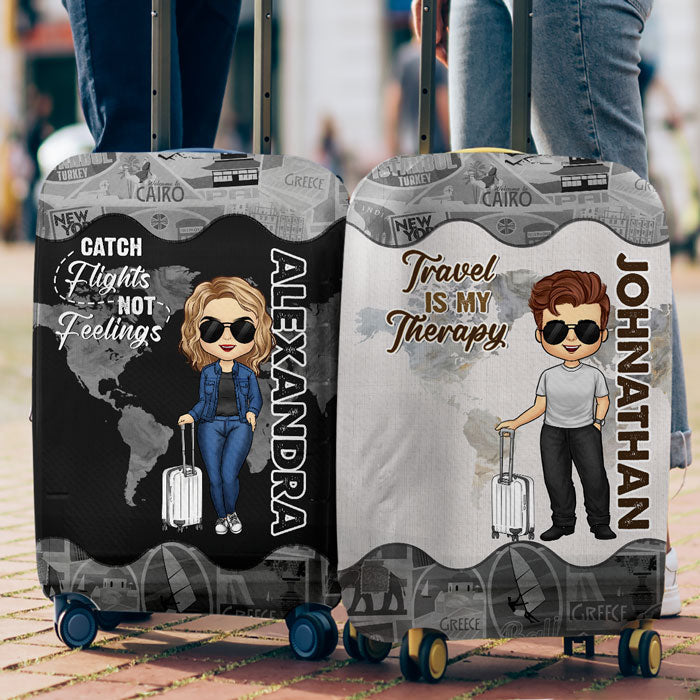 Custom Name Travel Gifts for Women - Personalized Luggage Cover