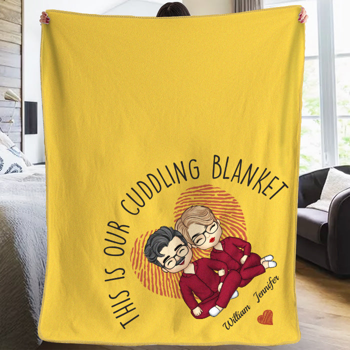Custom Name Cuddling Couple Gifts - Personalized Blanket