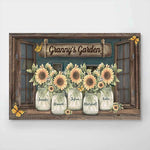 Custom Name Sunflower Granny's Garden Decor - Personalized Poster