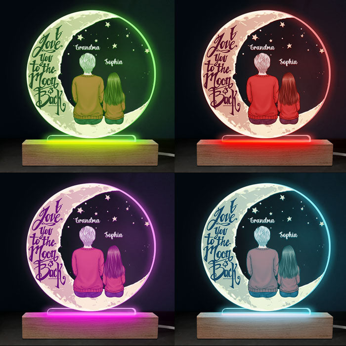 Custom Name Grandma Gifts for Granddaughter - Personalized 3D LED Light