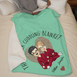 Custom Name Cuddling Couple Gifts - Personalized Blanket