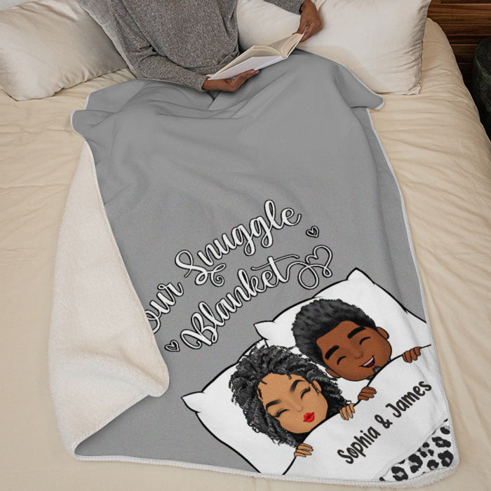 Custom Name Snuggle Couple Gifts - Personalized Blanket