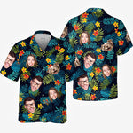 Custom Pet Photo Golden Retriever Tropical Gifts - Personalized Hawaiian Shirt