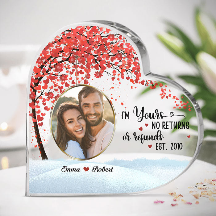 Custom Photo Anniversary Gifts for Couples - Personalized Shaped Acrylic Plaque