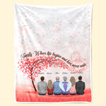 Custom Name Family Tree Gifts for Families - Personalized Blanket