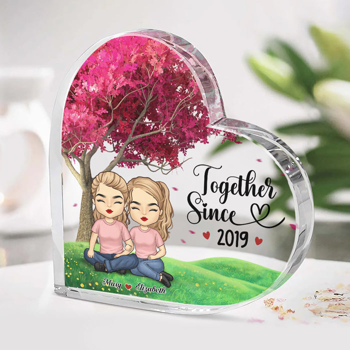 Custom Name Couple Anniversary Gifts - Personalized Shaped Acrylic Plaque
