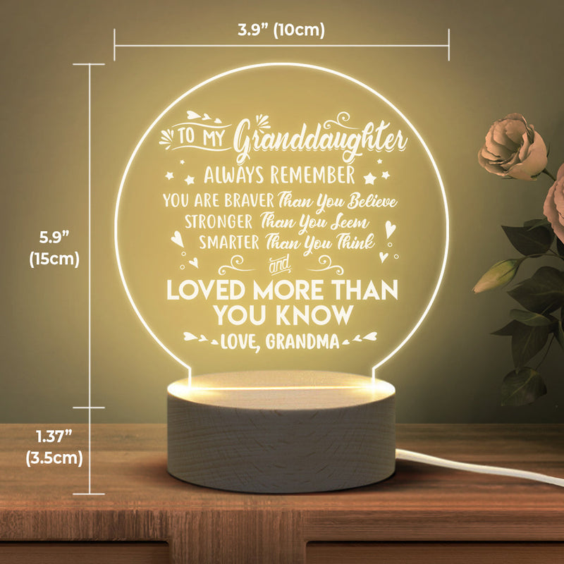 Inspirational Granddaughter Gifts - Night Lamp