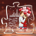 Custom Name Romantic Couple Gifts - Personalized Shaped Acrylic Plaque