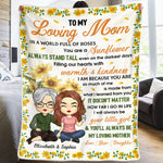 Custom Name Mother Daughter Gifts for Mom - Personalized Blanket