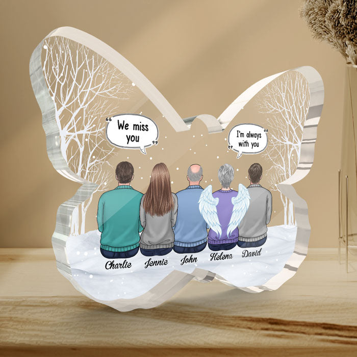 Custom Name Memorial Butterfly Gifts - Personalized Shaped Acrylic Plaque