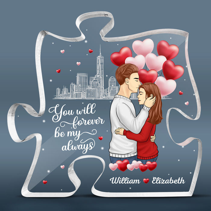 Custom Name Romantic Couple Gifts - Personalized Shaped Acrylic Plaque