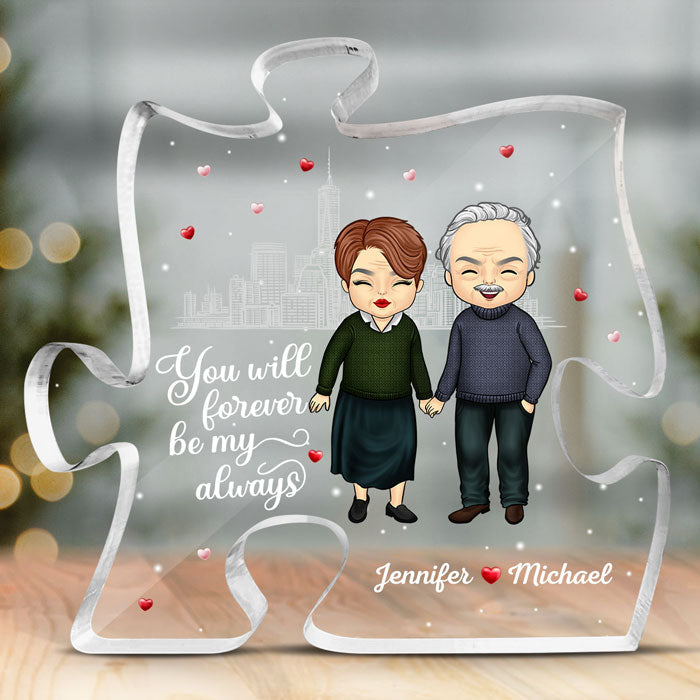 Custom Romantic Couple Love Gifts - Personalized Shaped Acrylic Plaque