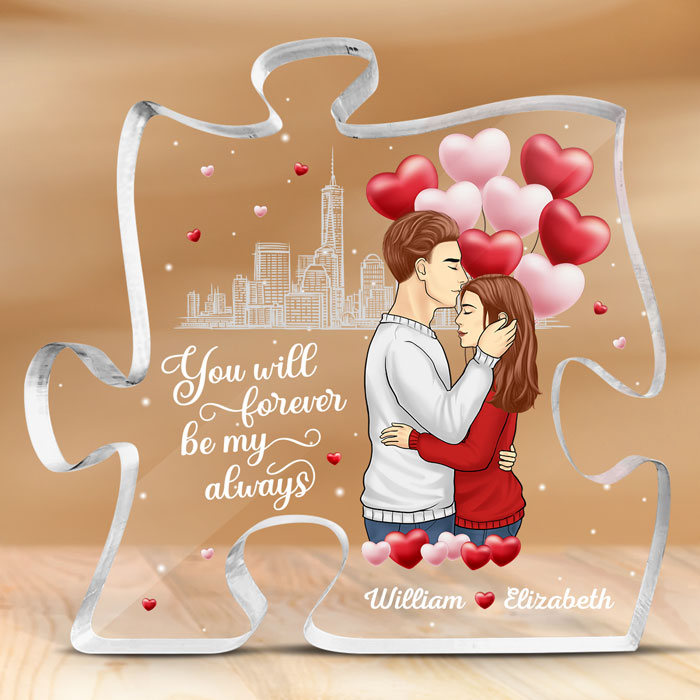 Custom Name Romantic Couple Gifts - Personalized Shaped Acrylic Plaque