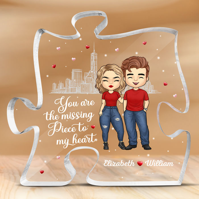 Custom Romantic Couple Love Gifts - Personalized Shaped Acrylic Plaque