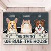 We Rule The House - Dog & Cat Personalized Custom Decorative Mat - Gift For Pet Owners, Pet Lovers