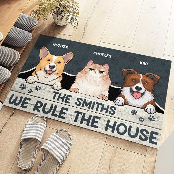 Custom Pet Name Funny Family Gifts - Personalized Doormat