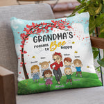 Custom Name Grandma's Reasons to Bee Happy Gifts - Personalized Pillow