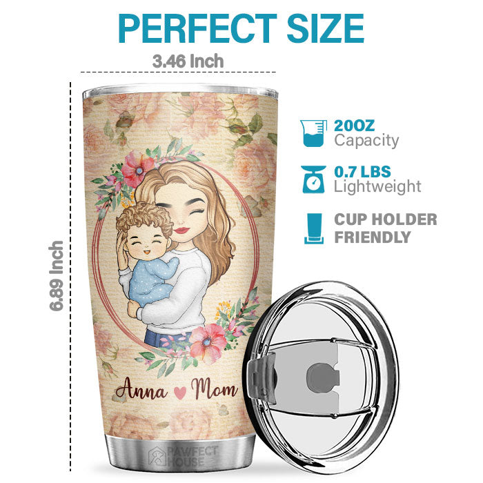 Custom Name First Mother's Day Gifts for Mom - Personalized Tumbler